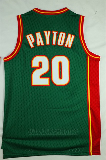 Camiseta Historic Retro Seattle SuperSonics Gary Payton #20 Verde